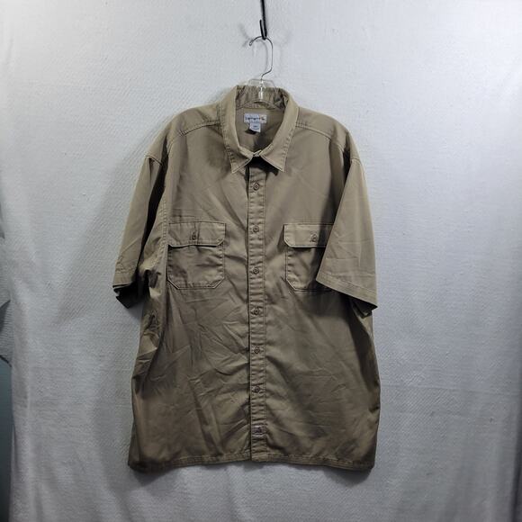 Carhart Men's Tan Button Front Work Shirt Size 2XL 101624-0928 - Picture 6 of 6